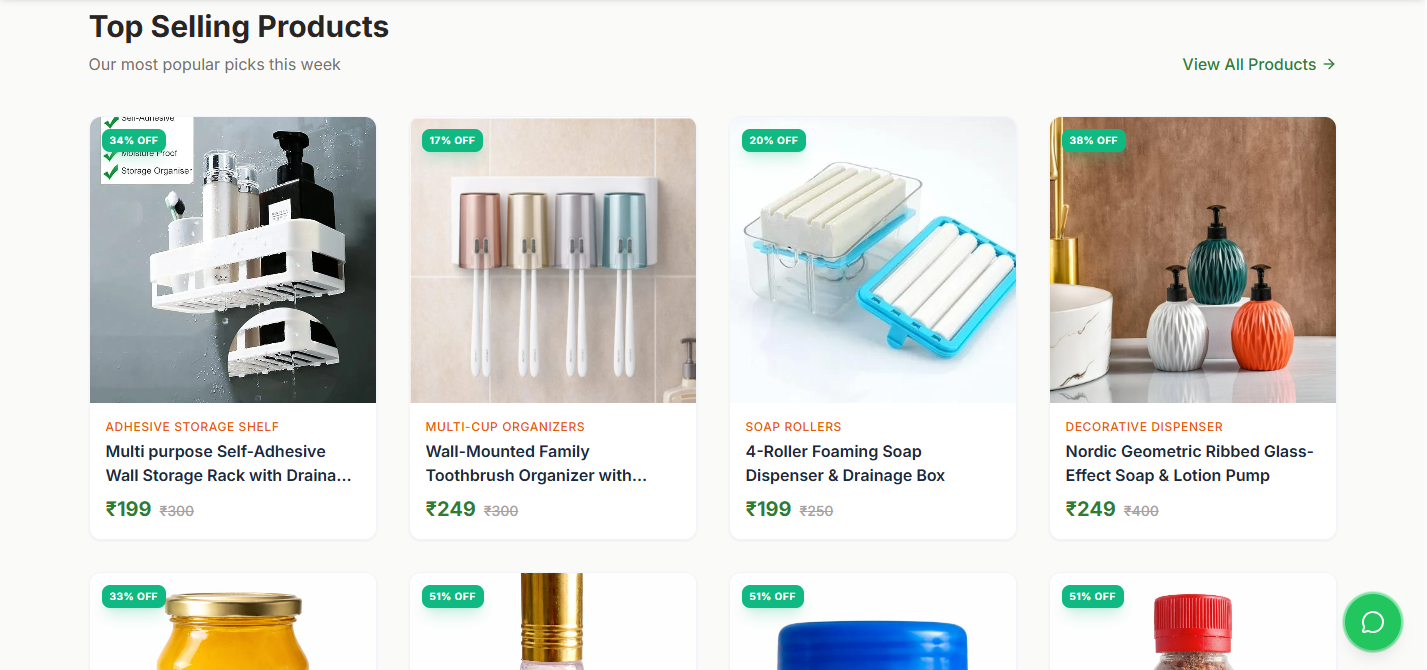 Sarvoday Enterprise e-commerce store interface