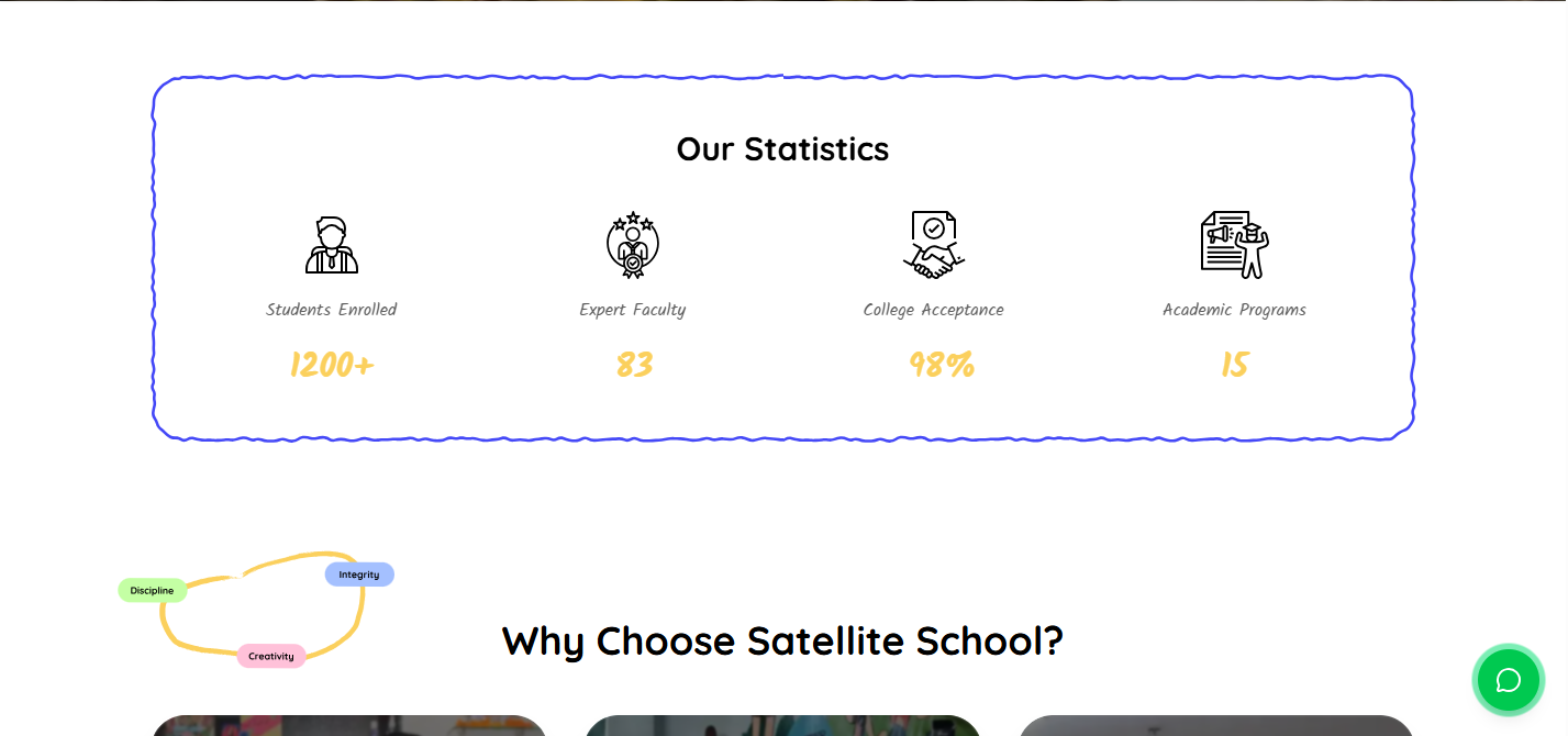 Satellite School education platform dashboard